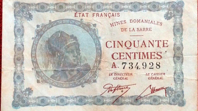 50 centimes Mines domaniales de la Sarre type 1920