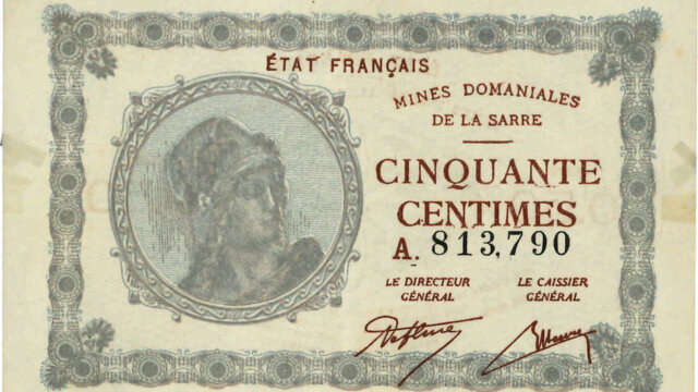 50 centimes Mines domaniales de la Sarre type 1920