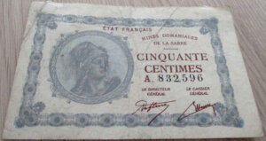 50 centimes Mines domaniales de la Sarre type 1920