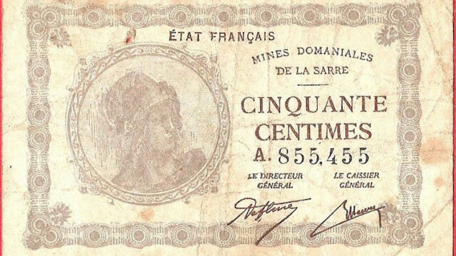 50 centimes Mines domaniales de la Sarre type 1920