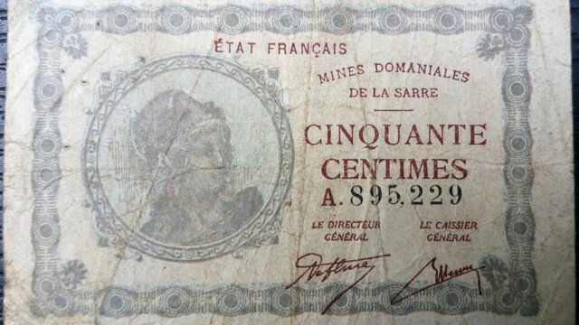 50 centimes Mines domaniales de la Sarre type 1920