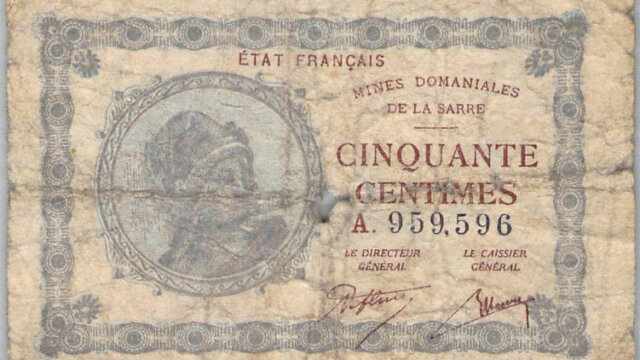 50 centimes Mines domaniales de la Sarre type 1920