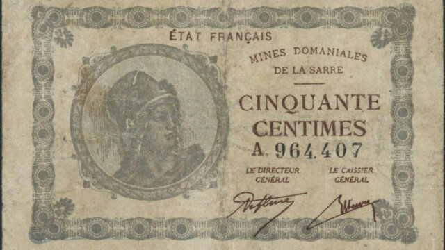 50 centimes Mines domaniales de la Sarre type 1920