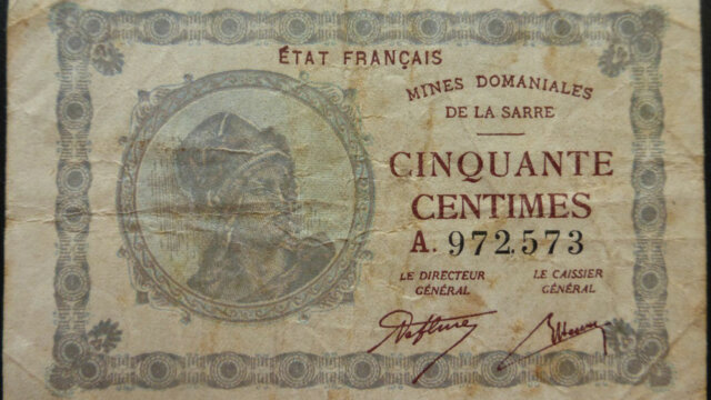 50 centimes Mines domaniales de la Sarre type 1920