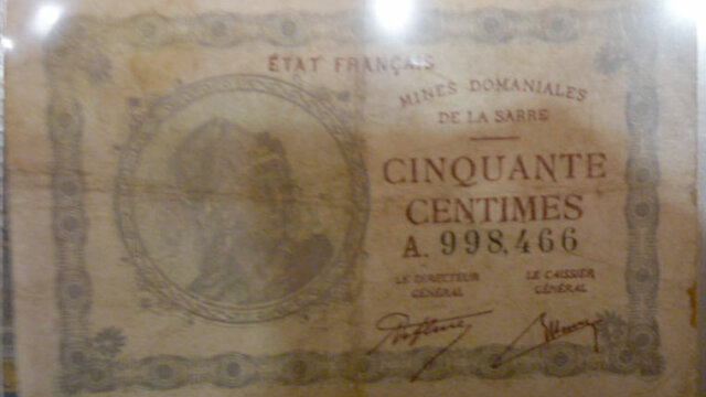 50 centimes Mines domaniales de la Sarre type 1920