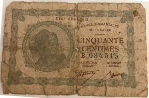 50 centimes Mines domaniales de la Sarre type 1920