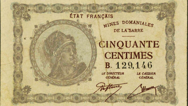 50 centimes Mines domaniales de la Sarre type 1920