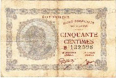 50 centimes Mines domaniales de la Sarre type 1920