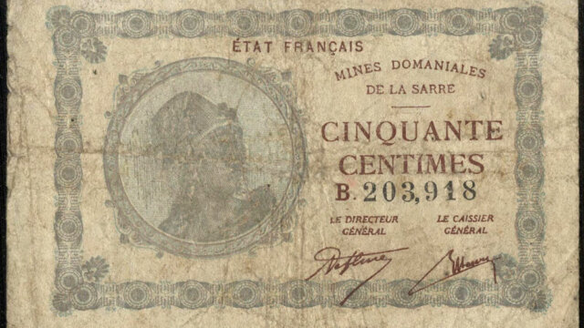 50 centimes Mines domaniales de la Sarre type 1920