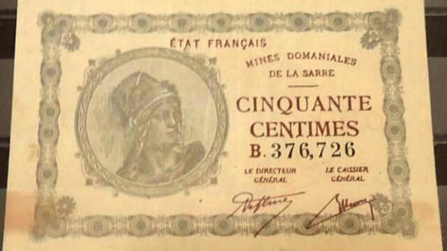 50 centimes Mines domaniales de la Sarre type 1920