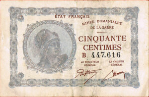 50 centimes Mines domaniales de la Sarre type 1920