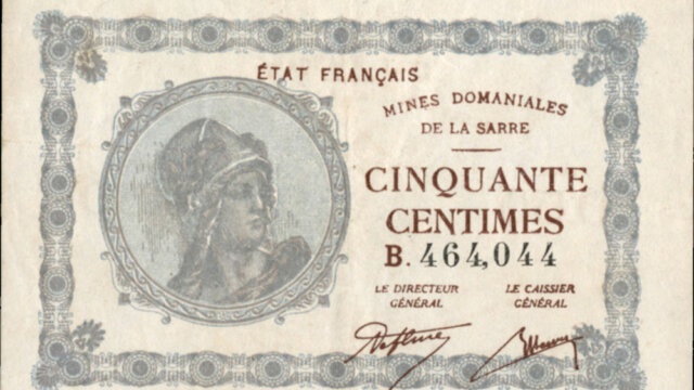 50 centimes Mines domaniales de la Sarre type 1920