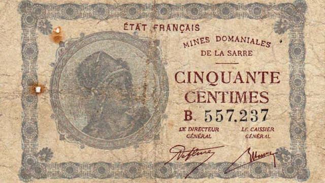 50 centimes Mines domaniales de la Sarre type 1920