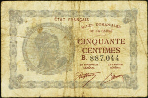 50 centimes Mines domaniales de la Sarre type 1920