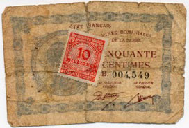 50 centimes Mines domaniales de la Sarre type 1920