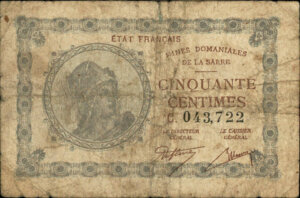 50 centimes Mines domaniales de la Sarre type 1920