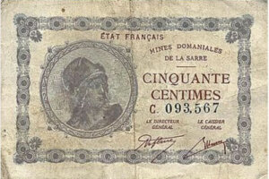 50 centimes Mines domaniales de la Sarre type 1920