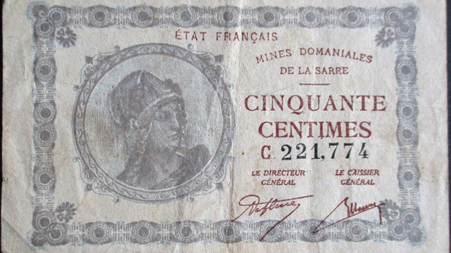 50 centimes Mines domaniales de la Sarre type 1920