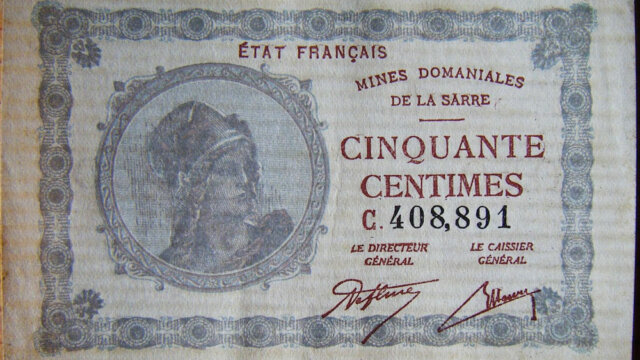 50 centimes Mines domaniales de la Sarre type 1920