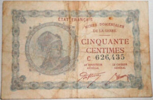 50 centimes Mines domaniales de la Sarre type 1920