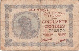 50 centimes Mines domaniales de la Sarre type 1920