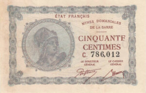 50 centimes Mines domaniales de la Sarre type 1920