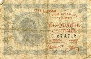 50 centimes Mines domaniales de la Sarre type 1920