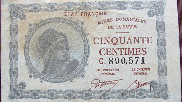 50 centimes Mines domaniales de la Sarre type 1920