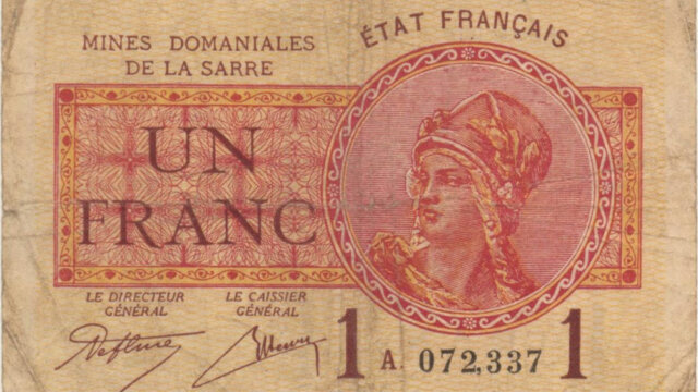 1 franc Mines domaniales de la Sarre type 1920