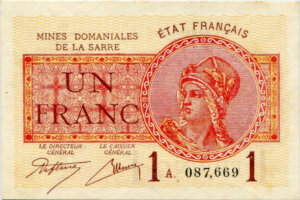 1 franc Mines domaniales de la Sarre type 1920