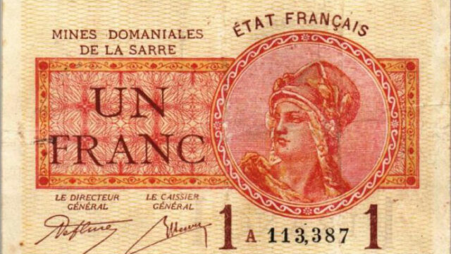 1 franc Mines domaniales de la Sarre type 1920