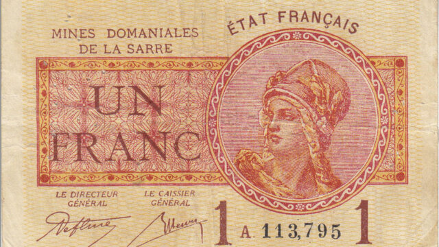 1 franc Mines domaniales de la Sarre type 1920