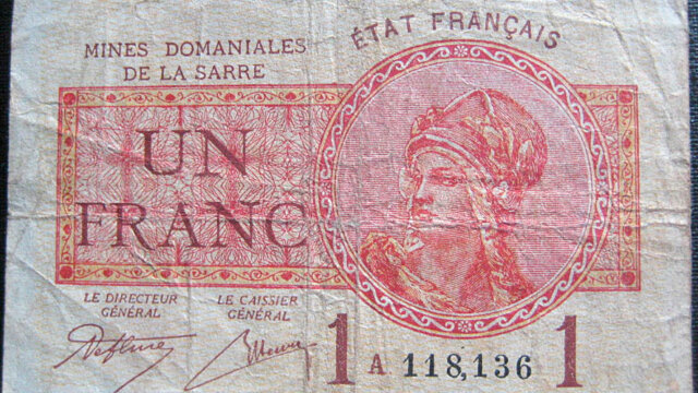 1 franc Mines domaniales de la Sarre type 1920