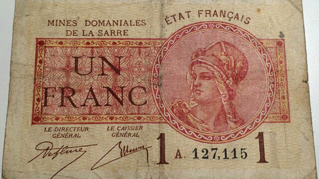 1 franc Mines domaniales de la Sarre type 1920