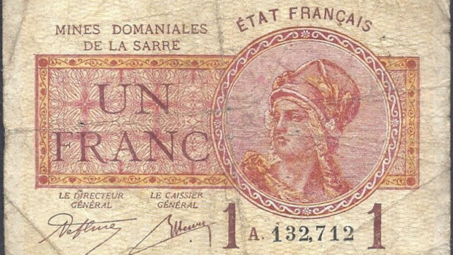 1 franc Mines domaniales de la Sarre type 1920