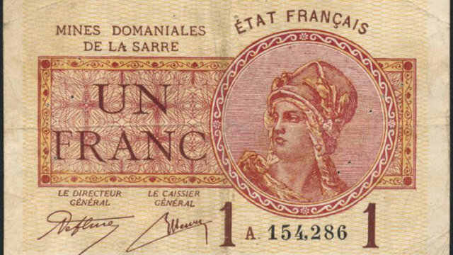 1 franc Mines domaniales de la Sarre type 1920