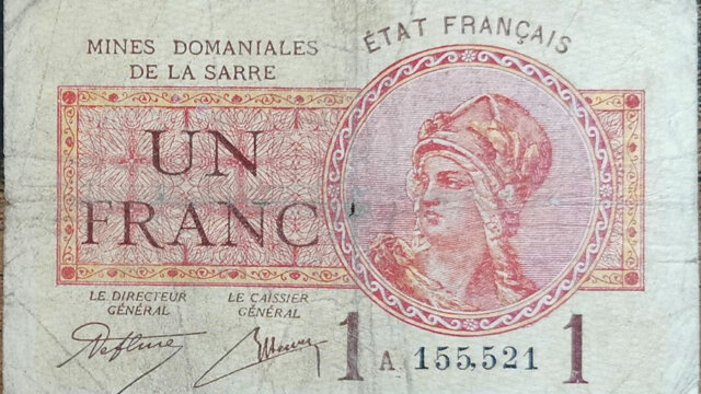 1 franc Mines domaniales de la Sarre type 1920