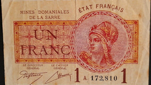 1 franc Mines domaniales de la Sarre type 1920