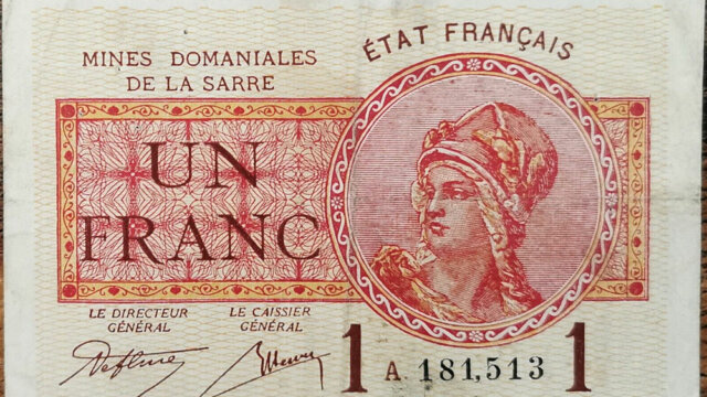 1 franc Mines domaniales de la Sarre type 1920