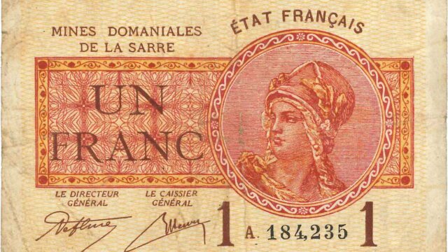 1 franc Mines domaniales de la Sarre type 1920