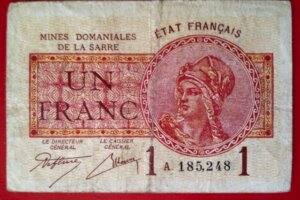 1 franc Mines domaniales de la Sarre type 1920