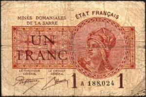 1 franc Mines domaniales de la Sarre type 1920