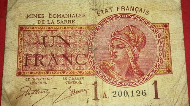 1 franc Mines domaniales de la Sarre type 1920