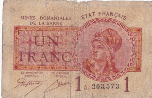 1 franc Mines domaniales de la Sarre type 1920