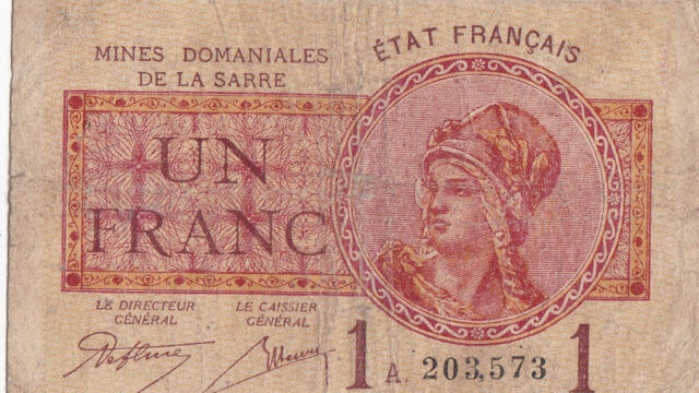 1 franc Mines domaniales de la Sarre type 1920