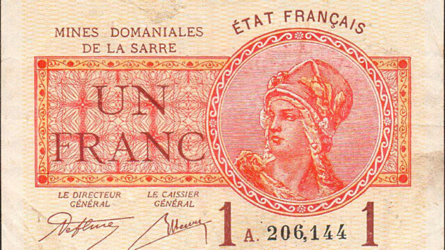 1 franc Mines domaniales de la Sarre type 1920