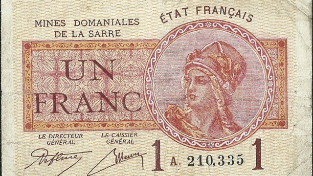 1 franc Mines domaniales de la Sarre type 1920