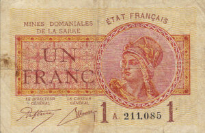 1 franc Mines domaniales de la Sarre type 1920