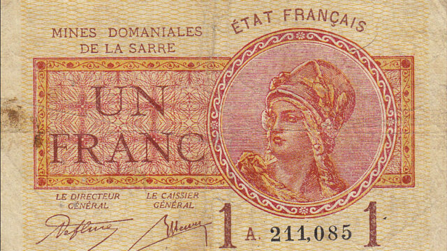 1 franc Mines domaniales de la Sarre type 1920