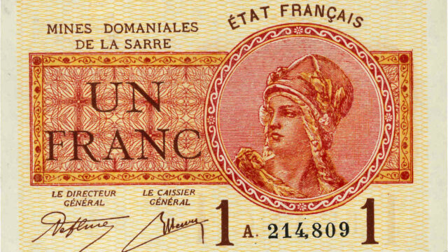 1 franc Mines domaniales de la Sarre type 1920